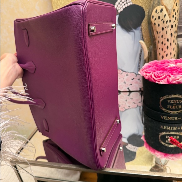 Hermes Birkin 35 Epsom Anemone Bag PHW - Picture 5 of 16